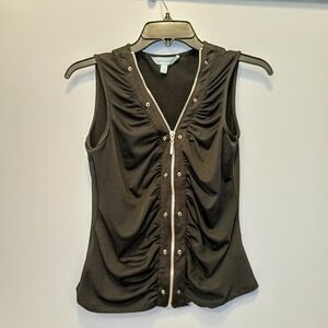 Atmosphere Black Sleeveless with Ruched Detail